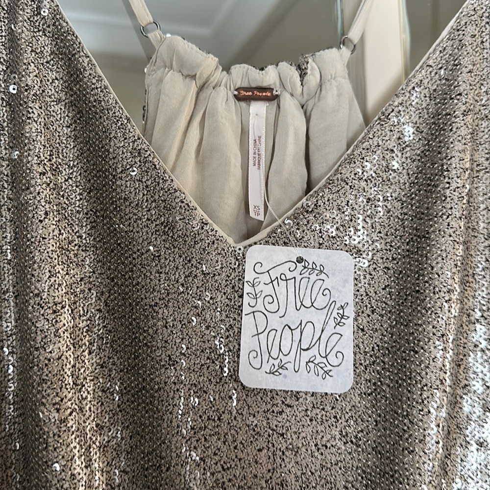 Free People Silver Sequin Jumper - Picture 2 of 3